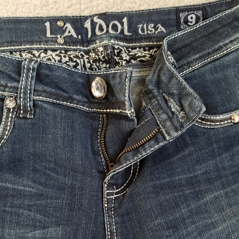 LA Idol Bling Boot cut Jeans